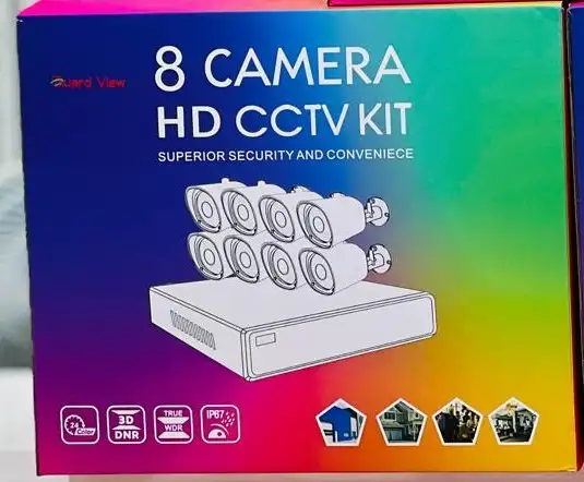 Guard View 8 Camera set 8 channel kit HD cctv Kit 24 hours day & knight full color knight vision