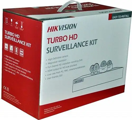 Hikvision 4 channel kit 4 camera set complete