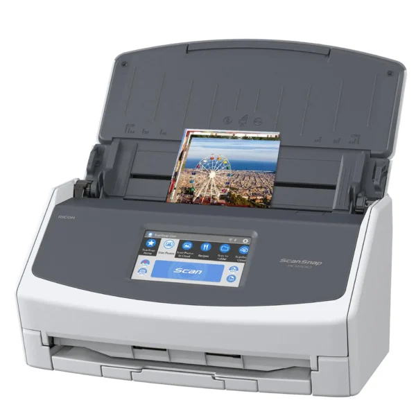 Ricoh ix1600 Ricoh ScanSnap iX1600 Versatile Cloud-Enabled Document Scanner for Mac or PC, White