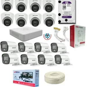 hikvision 16 camera 3k 5mp set complete with voice dubai