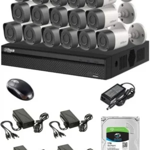 Dahua 16  camera set 2mp complete with hard disk all outdoor dubai